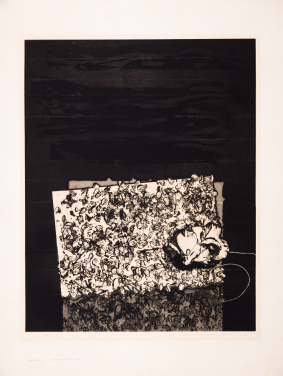 Position ’77–5 
Nakabayashi Tadayoshi (1937–)
1977
56.5 x 44.8 cm
Copperplate: Etching and aquatint on Gampi paper Edition: 5/40 (AP 5)