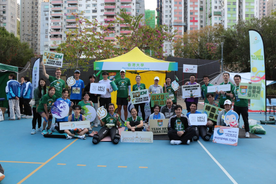 比賽當日，港大在現場設立專屬支援站。